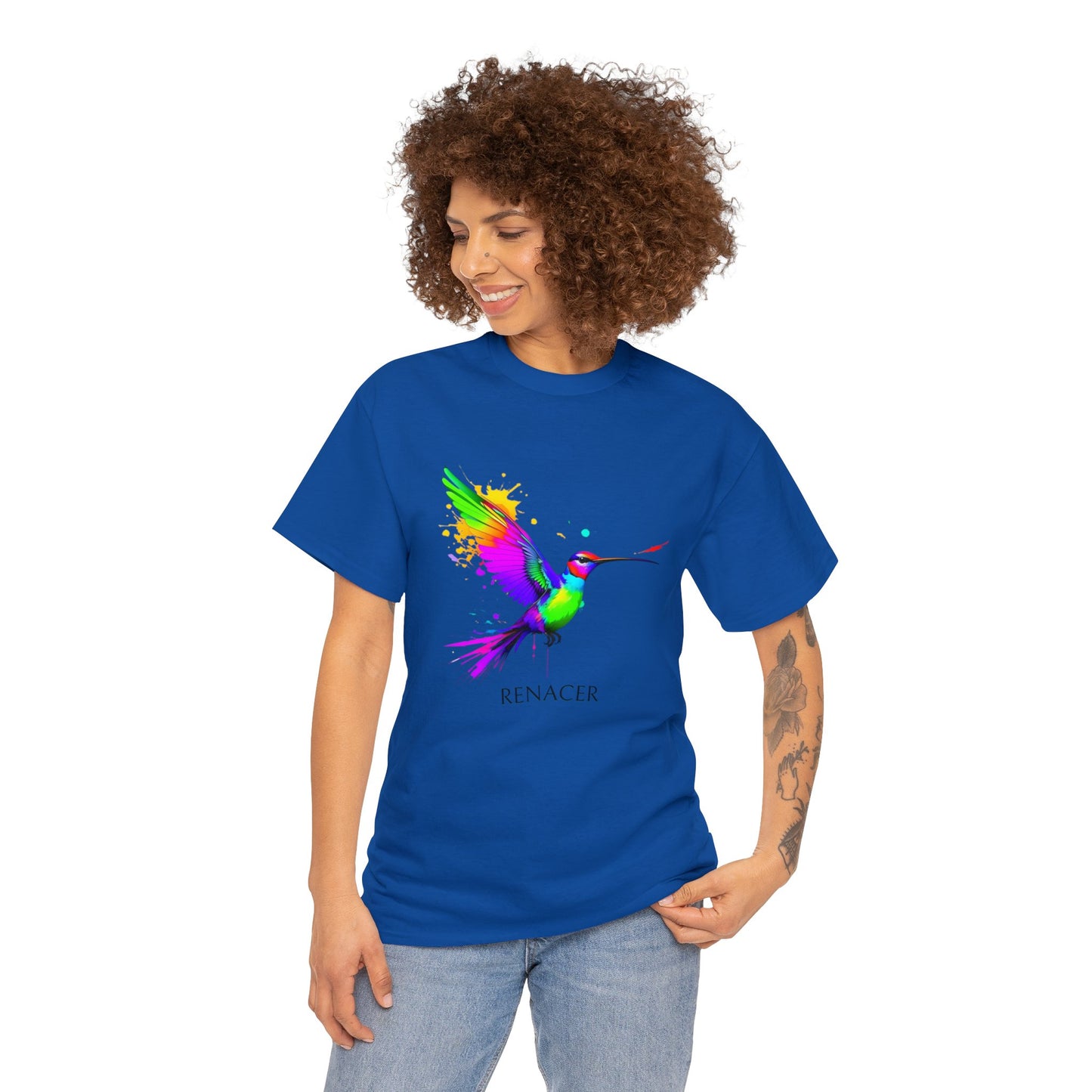 Unisex Cotton Tee with Colibri Renacer Design