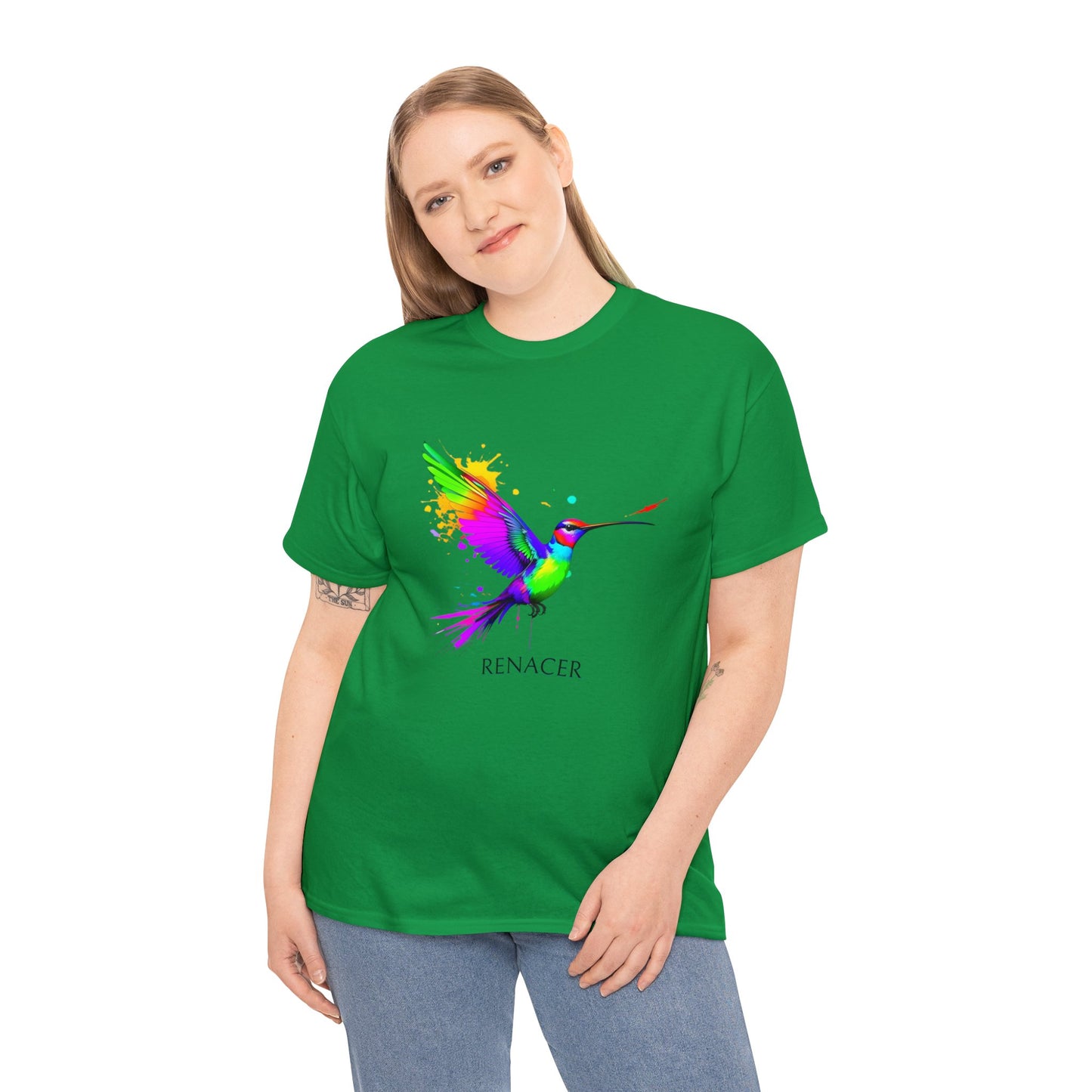 Unisex Cotton Tee with Colibri Renacer Design