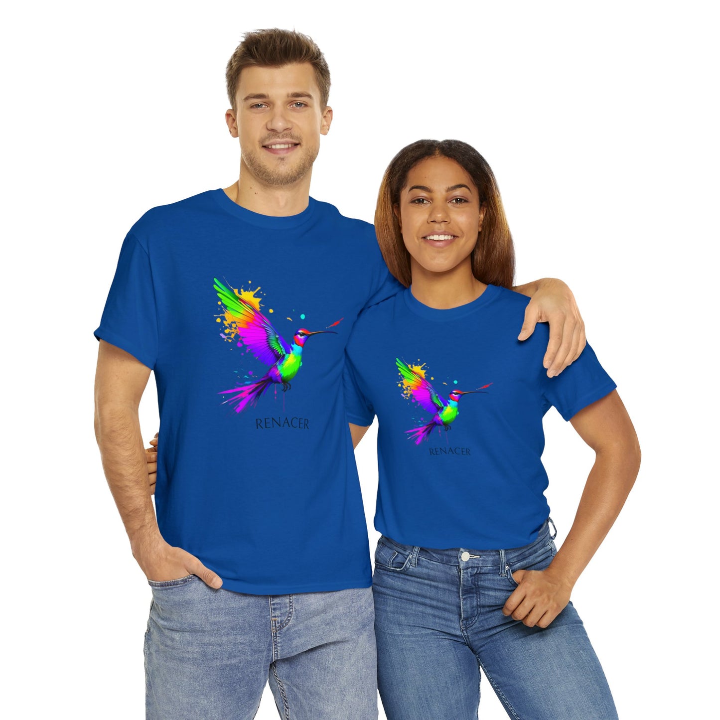 Unisex Cotton Tee with Colibri Renacer Design