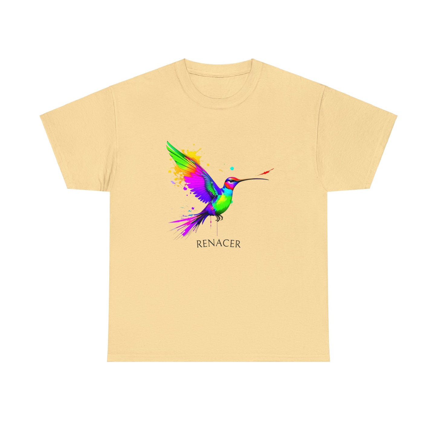 Unisex Cotton Tee with Colibri Renacer Design