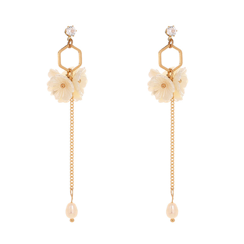 Resin artificial flower earrings