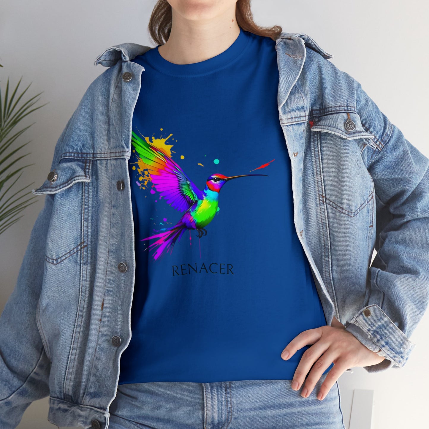 Unisex Cotton Tee with Colibri Renacer Design