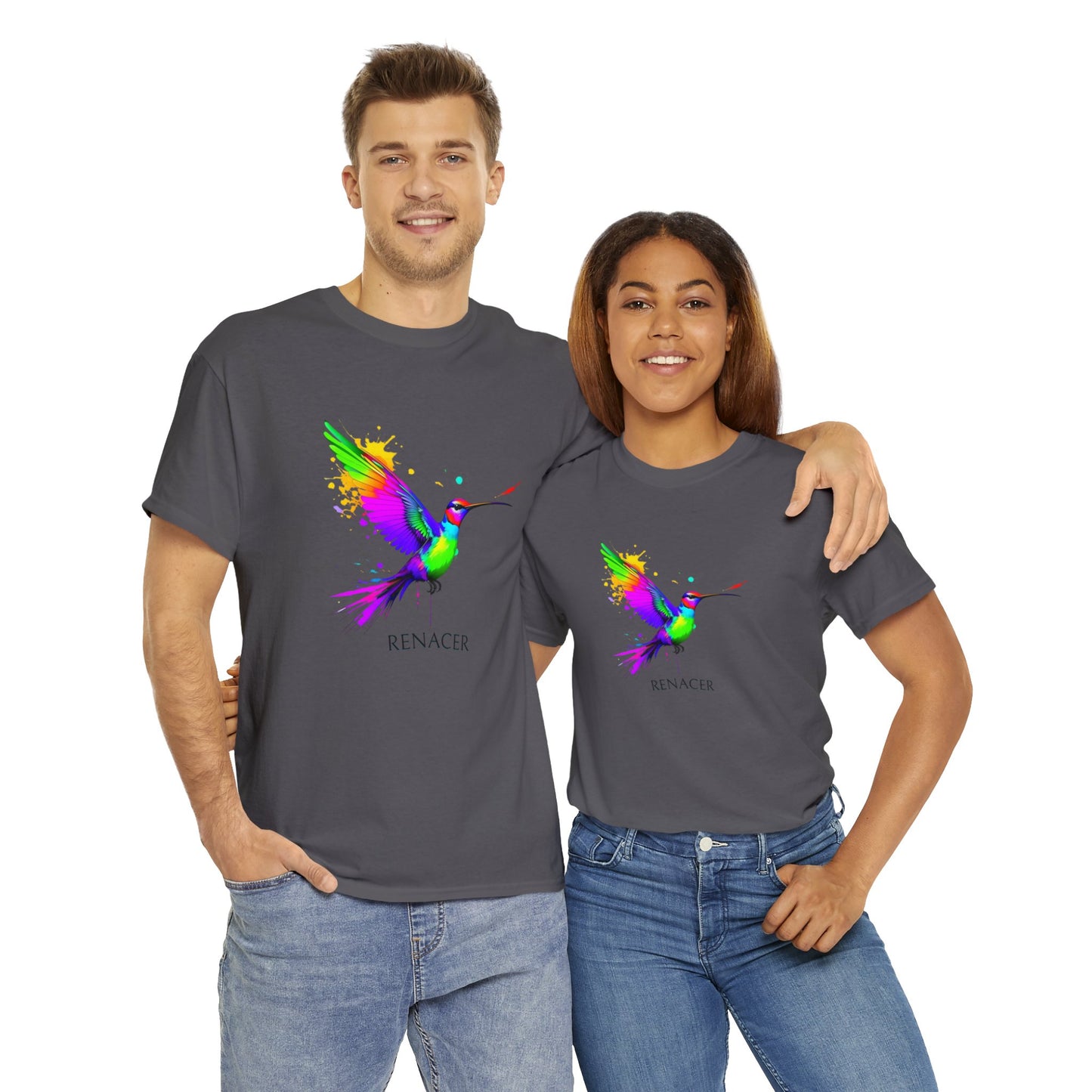 Unisex Cotton Tee with Colibri Renacer Design