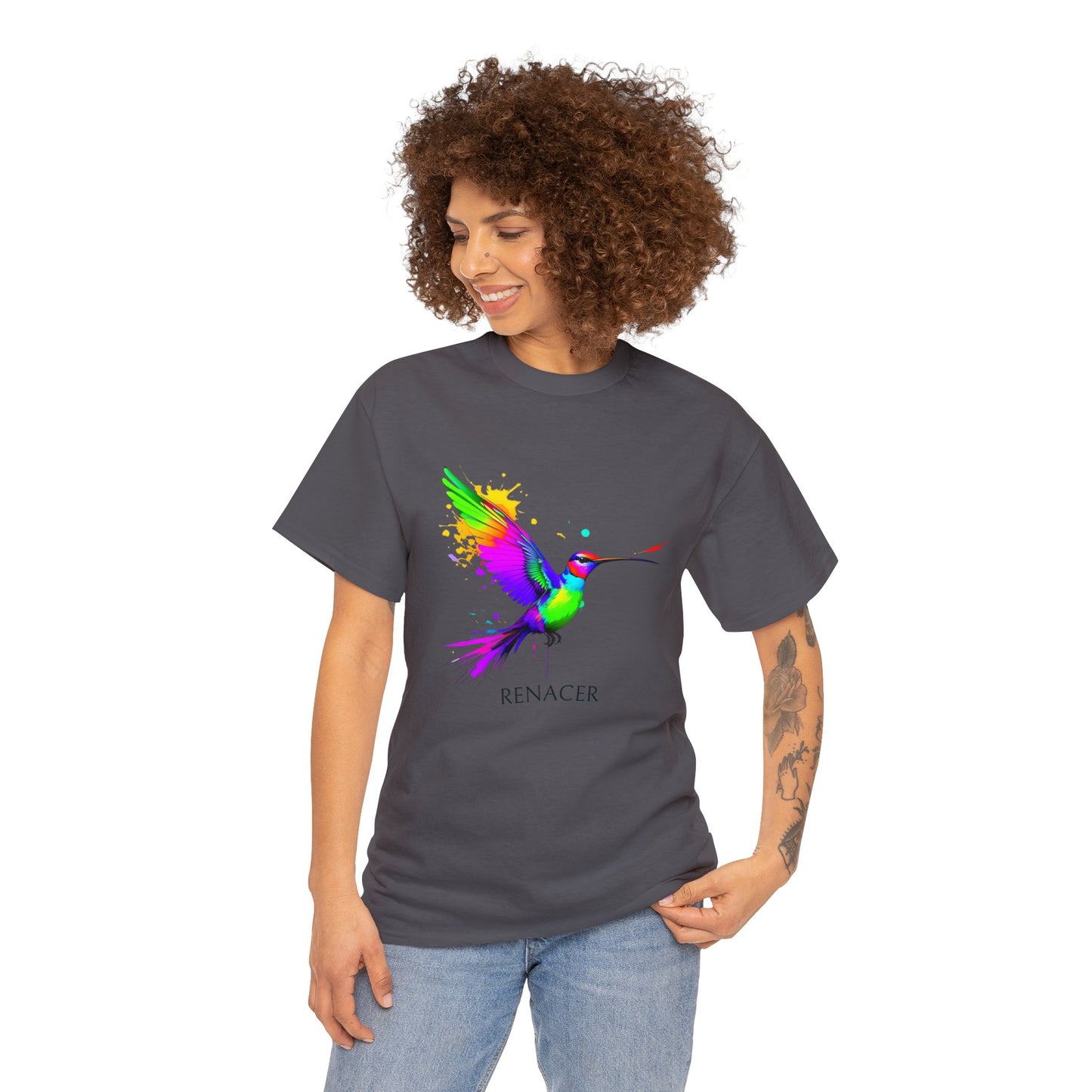 Unisex Cotton Tee with Colibri Renacer Design