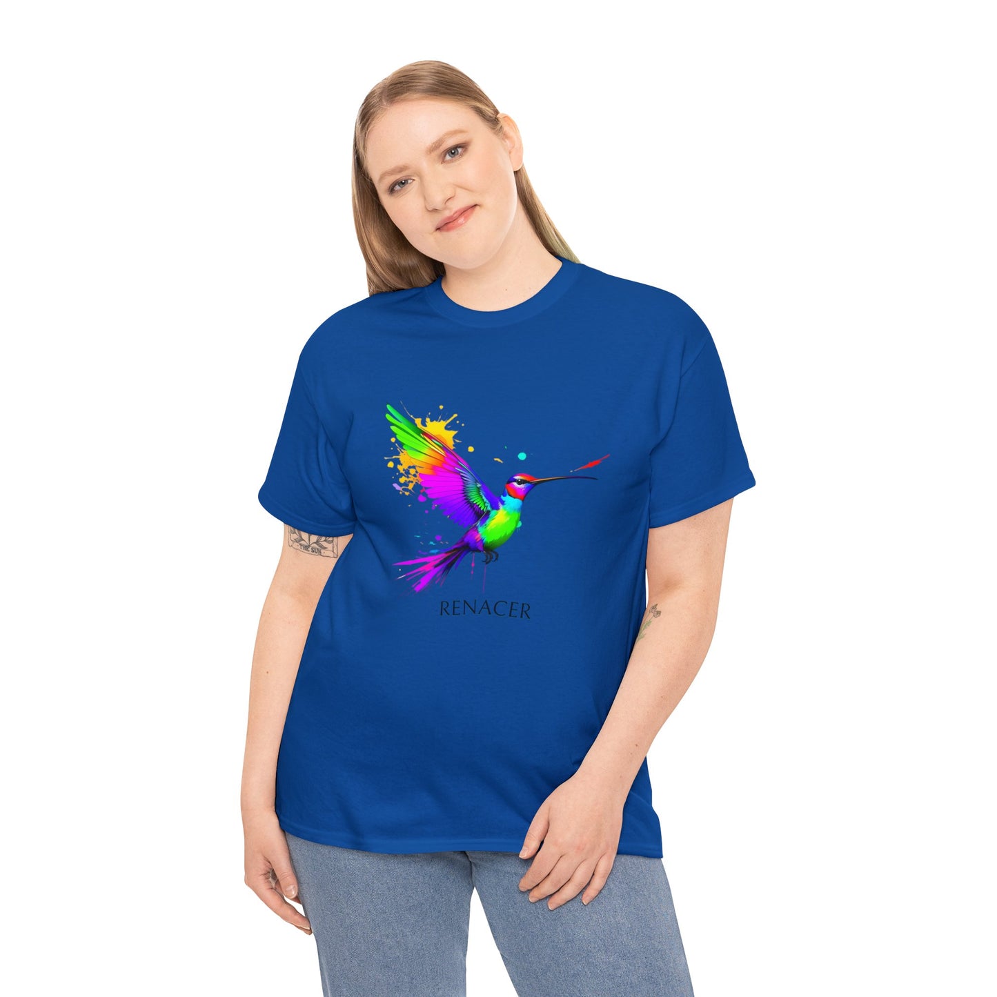 Unisex Cotton Tee with Colibri Renacer Design