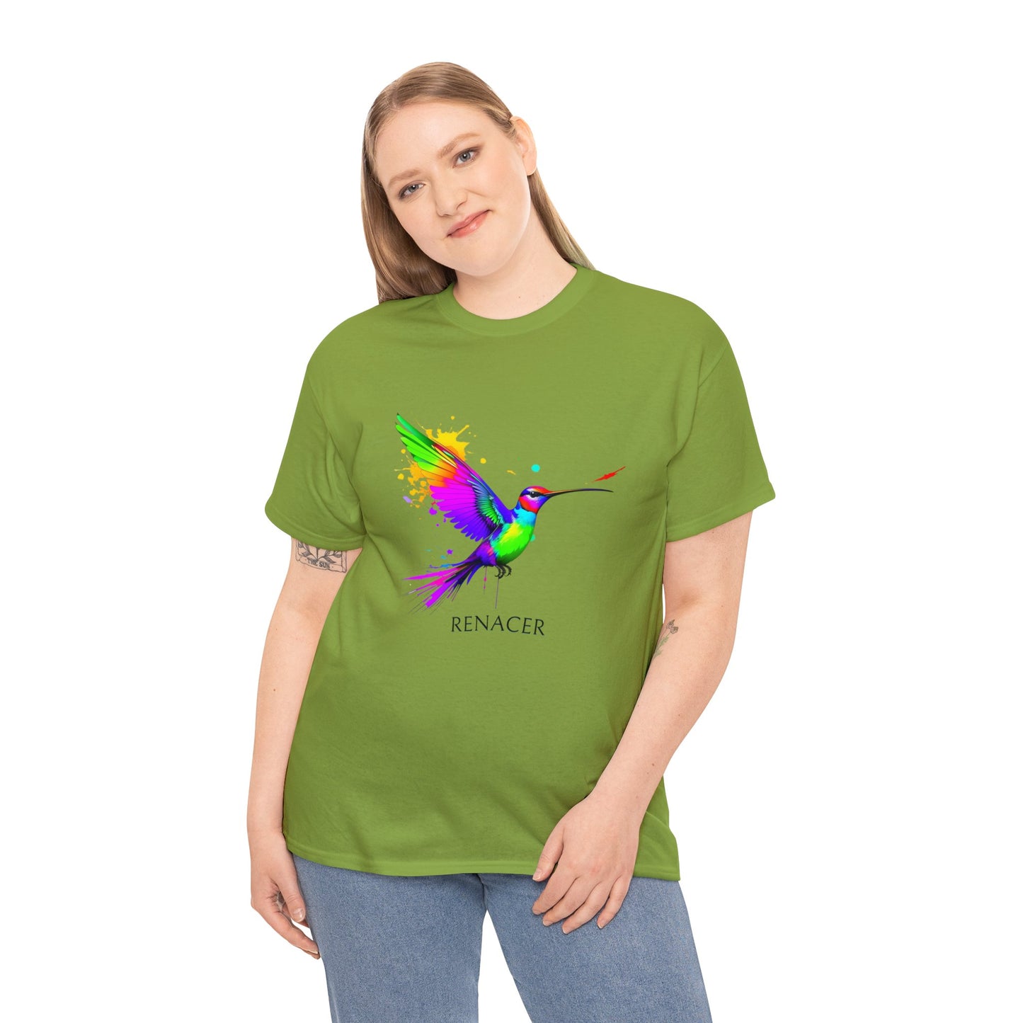 Unisex Cotton Tee with Colibri Renacer Design