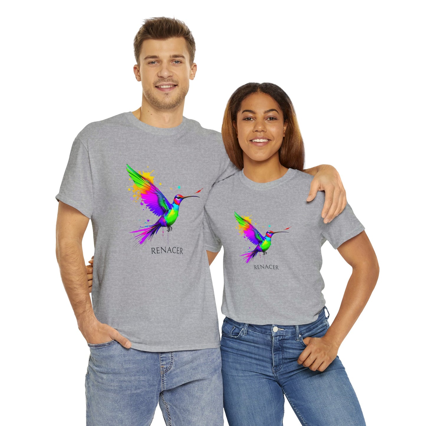 Unisex Cotton Tee with Colibri Renacer Design