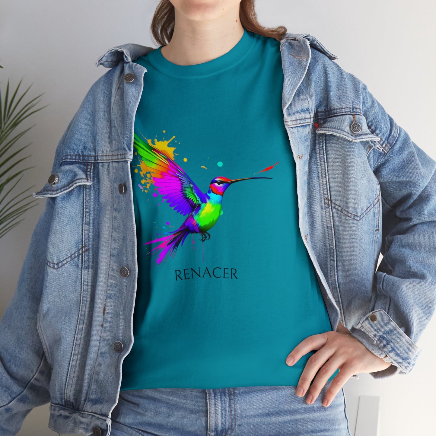 Unisex Cotton Tee with Colibri Renacer Design