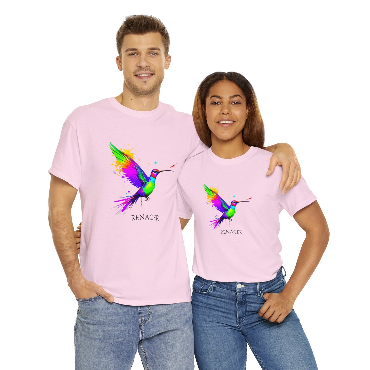 Unisex Cotton Tee with Colibri Renacer Design