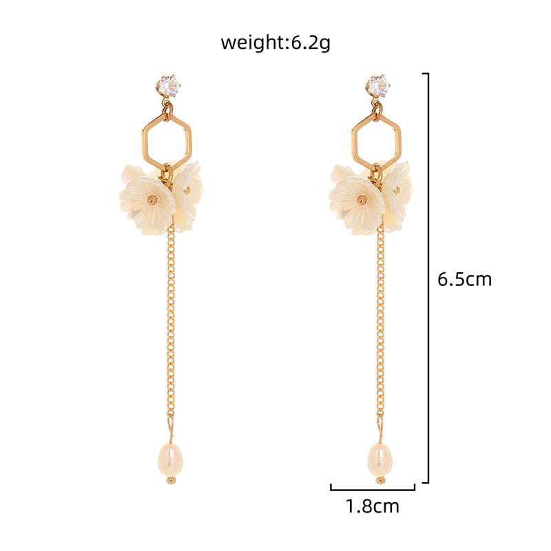 Resin artificial flower earrings